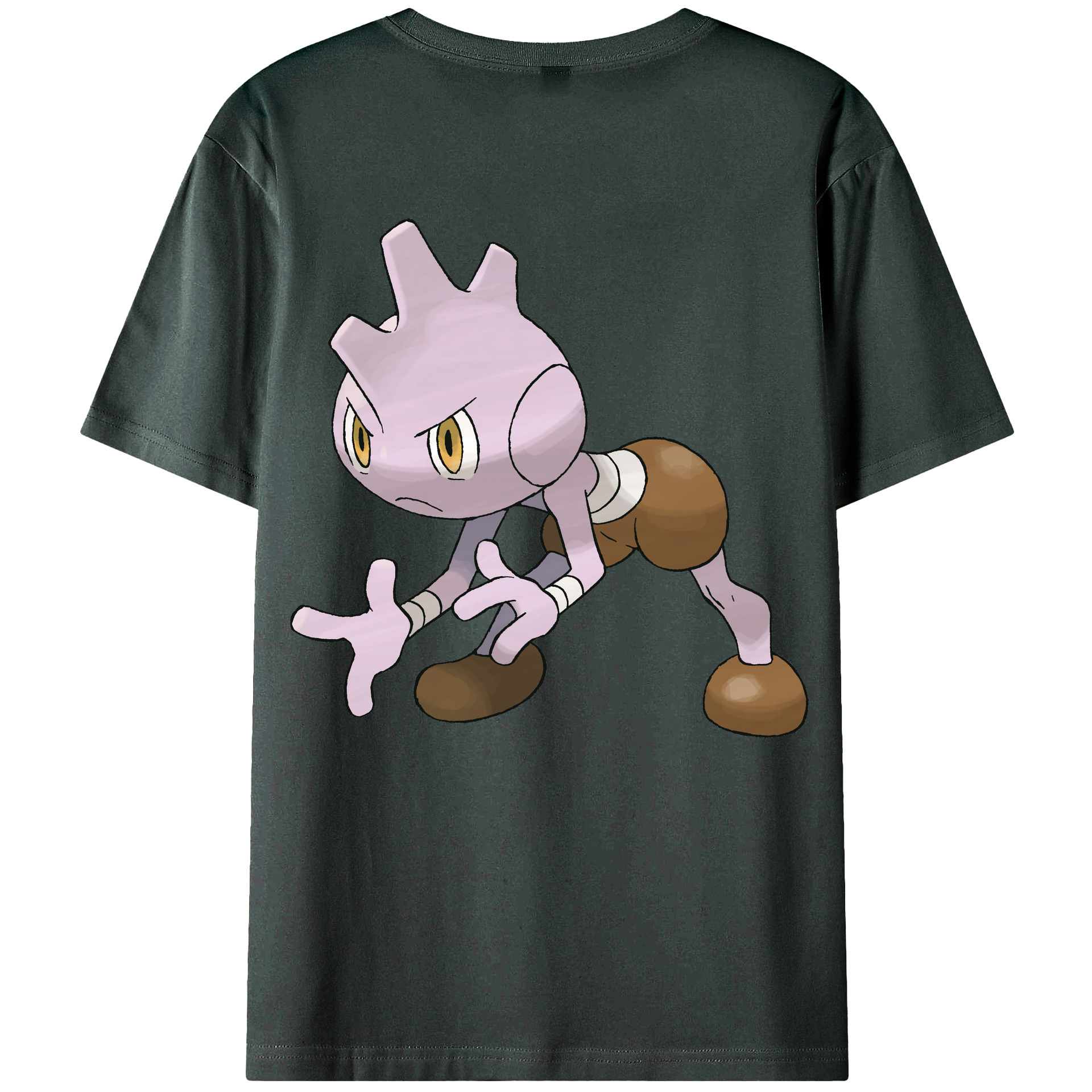 （画像用） ポケットモンスター Pokémon 綿100％ メンズ半袖Tシャツ（バックプリント） 通気性
